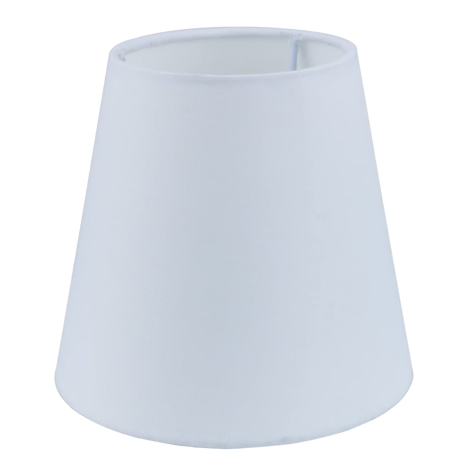 Sinta Fabric Lampshade Ø5.5/14cm Small Light Shade for E14/E27 Chandelier, Upright Wall Lamp, Table Lamp, Candle Light, White