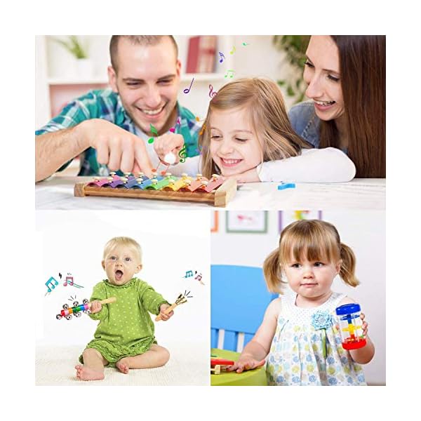 HapeeFun-26pcs-Toddler-Musical-Instruments-Set-Percussion-Instrument-Toys-Toddler-Musical-Toys-Set-Rhythm-Band-Set-Birthday-Gift-for-Toddlers-Kids-Preschool-Children-with-Storage-Bag HapeeFun Toddler Musical Instruments, 22pcs Percussion Toy Rhythm Band Set Toddlers Toys Xylophone Glockenspiel Toy for…
