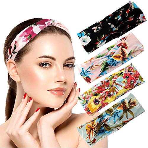 image for SGHUO 16 Packs Headbands for Women's Hair, Floral Bandeau Hair Band, C