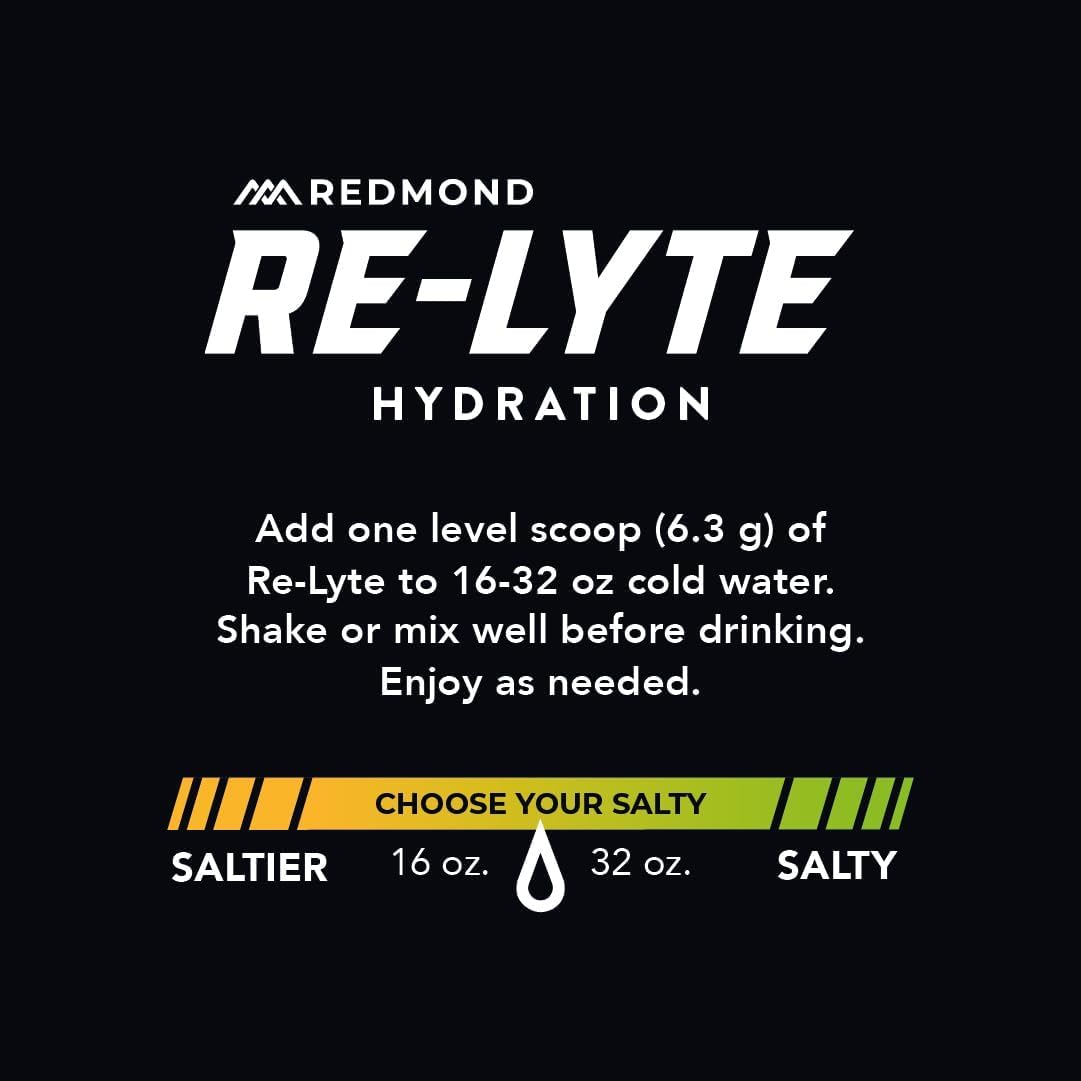REDMOND Re-Lyte Electrolyte Drink Powder Mix (Lemon Lime), 30 Stick Packs