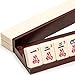 Yellow Mountain Imports Dark Camphor Wooden Mahjong Game Racks with Pushers, 18 Inches - Set of 4 (Includes Magnetically Attached Mahjong Pushers)