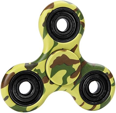 ARMAGA Tri-Spinner Fidget Hand Spinner Camouflage Multi-Color Double Side Printed, EDC Focus Toy For Kids &amp; Adults (Green Camouflage)