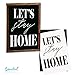 Let’s Stay Home Sign Stencil | Perfect for Painting On Wood, DIY French Country Home Decor Calligraphy Signs, Rustic Decor for Farmhouse, Fixer Upper, Joanna Gaines, Magnolia Style