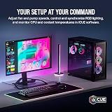 Corsair iCUE LINK H150i RGB 360mm AIO CPU Cooler White QX120 Fans LGA1700 AM5 view 10