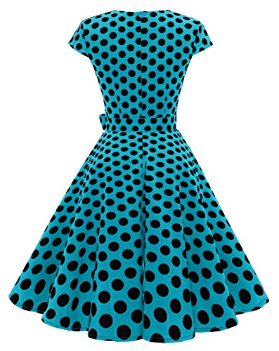 MuaDress Jurk Retro Jaren 50s 60s Cap Mouwen Vintage Rockabilly Prom Swing Jurken - Image 5