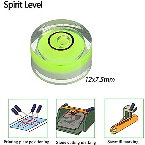 Transer- Bubble Spirit Level, Mini Round Precision Bullseye Level for Tripod, Phonograph, Turntable Etc (5)