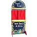 Constructive Playthings Kid-Sized Hardwood Puppet Theater, Includes Chalkboard, Curtain and Backdrop, Durable Constructive, Perform with Toddler Toys or Puppets, All Ages