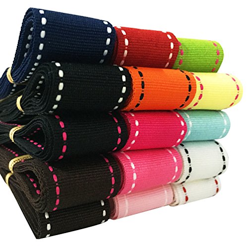 Laribbons Assorted Grosgrain Ribbon Bundle for Gift Wrap Craft,Scrapbooking,Wedding Decr