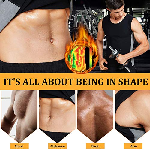 Tooklanet Overhemd Voor Heren Zweetvest Neopreen Sauna Taille Trainer Bodyshaper Afslanken Workout TankTops Voor… - Image 3