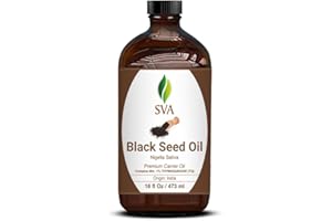 SVA ORGANICS SVA Black Seed Oil 16oz Premium Carrier Nigella Sativa Kalonji Oil for Hair Care, Hair Oiling, Scalp Massage, Skin Care