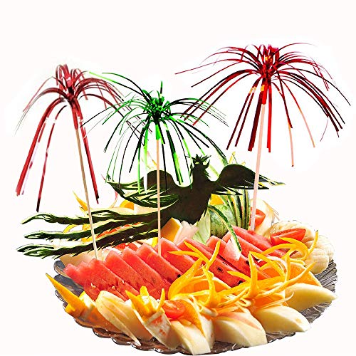 SFYDOM Cocktail Picks Firework Party Picks SFYDOM 400 PCS Firework Cake Toppers, Sandwich & Cocktail Picks, Toothpicks for Cakes Decoration, Party Supplies, Christmas Decoration.