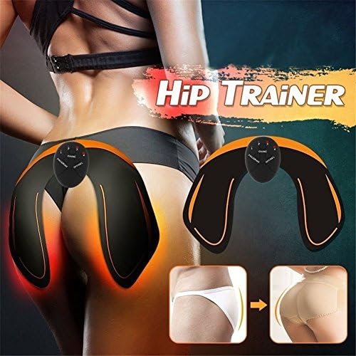 Repokevin EMS 6 Mode Intelligent Hip Trainer Buttocks Lifting Muscle Abs Stimulator Leg Waist Body Workout Fitness Weightloss Massager Machine with Gift Box