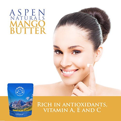 Mango Butter Pure Raw Unrefined - 16 Oz - All Natural Skin Moisturizer with Intensive Healing Properties - Unscented - Use for Body Butter, Lotions, Cream, Hair Products - Aspen Naturals Brand - Thumbnail 7