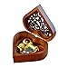 WESTONETEK Heart Shape Vintage Wood Carved Mechanism Musical Box Wind Up Music Box Gift For Christmas/Birthday/Valentine's day, Melody Canon in D Major