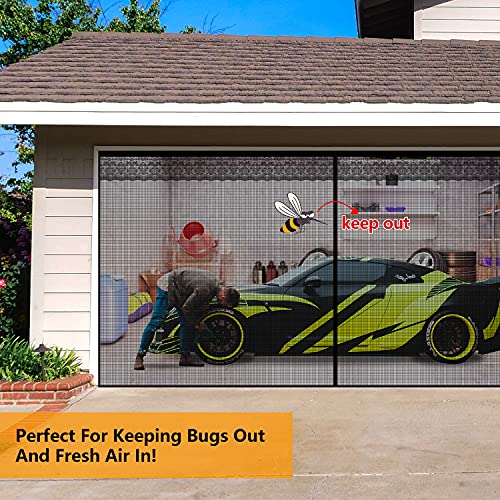 Garage Door Screen 9x7FT for One Car Garage Heavy Duty