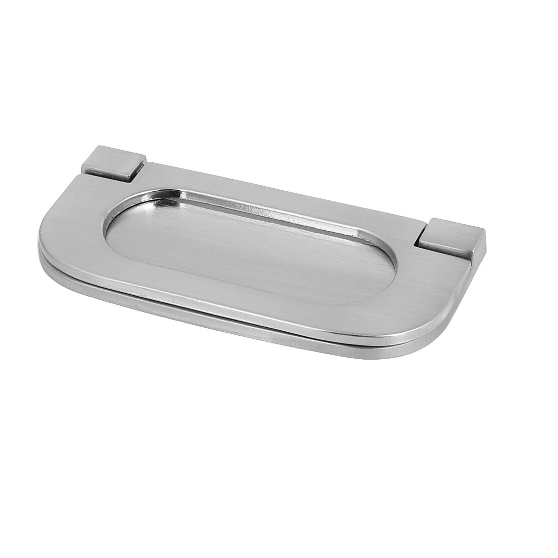 Sourcingmap Wardrobe Cupboard 3-inch Long Concealed Hidden Recessed Grip Pull Handle Silver Tone
