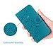 Compatible with iPhone 8 Plus Case, iPhone 7 Plus Wallet Case Embossed Love PU Leather Case TPU Shock Bumper Magnetic Detachable Card Slots Hand Strap Cover for iPhone 7 Plus & iPhone 8 Plus
