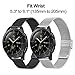 TRUMiRR Band for Samsung Galaxy Watch 42mm / Active 2 40mm 44mm / Gear Sport, 2 Pack 20mm Mesh Woven Stainless Steel Watchband Quick Release Strap Bracelet for Garmin Vivoactive 3 / TicWatch E
