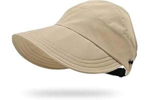IONPSHG Sun Visor Hat for Women, Ponytail Hat Wide Brim UV Protection Summer Hat for Outdoor Sports Golf Beach