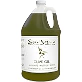 Best of Nature 100% Pure Olive Massage & Body Oil – Cold Pressed, Natural & Unscented Moisturizer for Skin, Hair & Bath, 1 Gallon (128 fl oz)