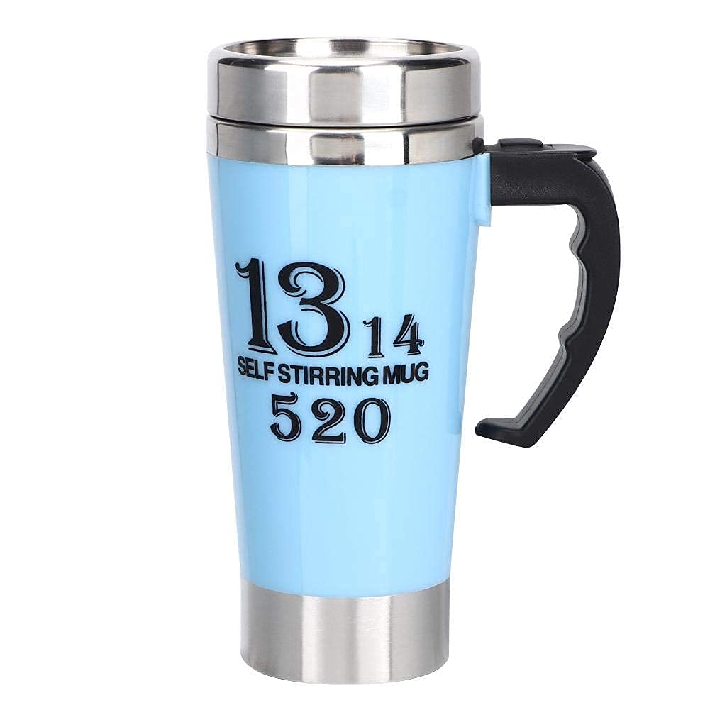 Fdit Self Stirring Mug，500ml Stainless Steel Automatic Electric Coffee Mixing Cup Self-Stirring Smart Milk Cup for Morning Office Travelling(1#)
