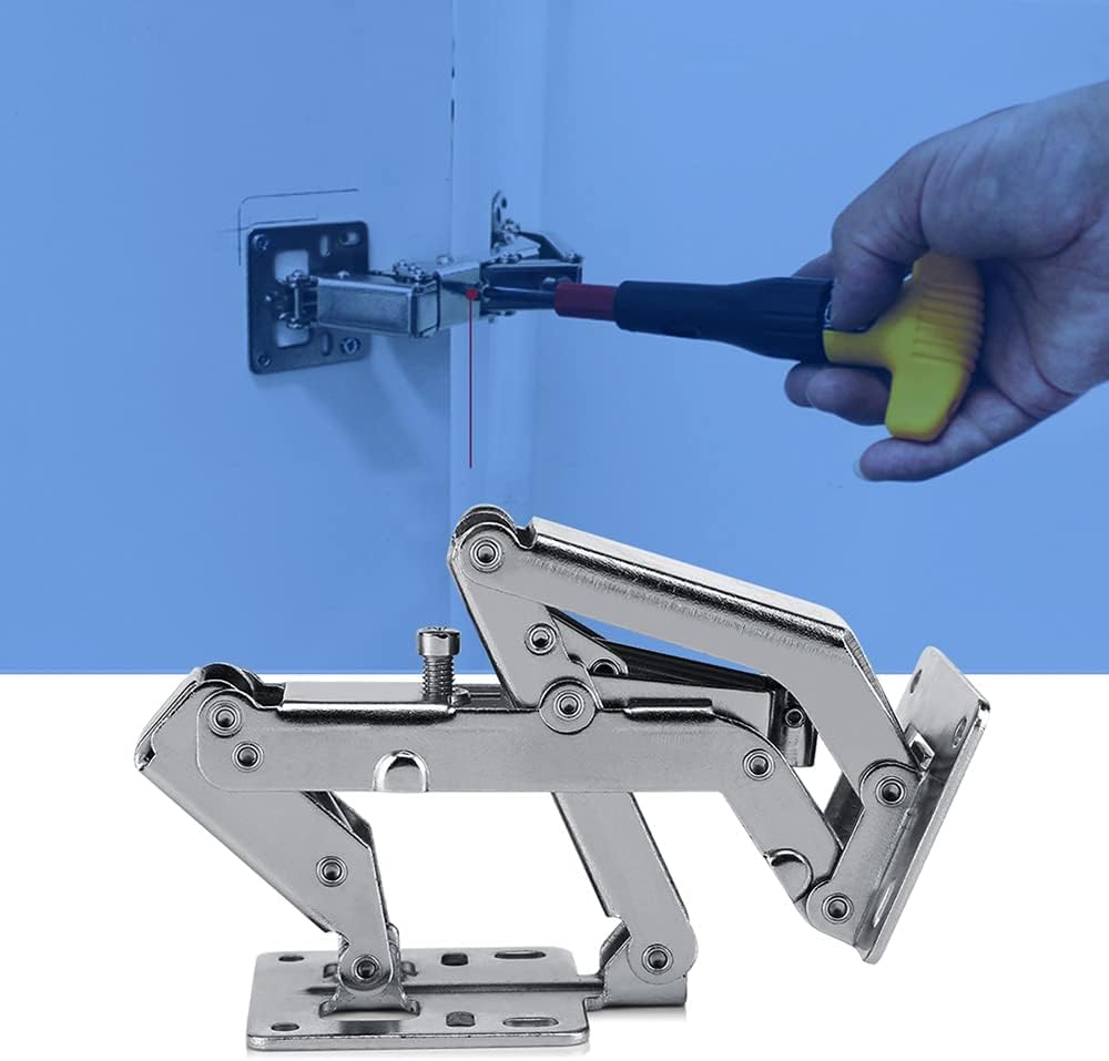 Photo 1 of 2 Pack 170 Degree Soft Close Hidden Hinges, Concealed Surface Mount Frameless Hinge - Self Closing Lazy Susan Hinges for Corner Cabinets, Kitchen Cupboards, Trap Doors & Lid Support