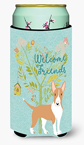 Caroline's Treasures BB7605TBC Welcome Friends Brown Bull Terrier Tall Boy Hugg…