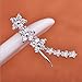 Silver Plated CZ Crystal Star Ear Vine Climbers Sweep up Ear Cuffs Hook Earrings 1 Pair