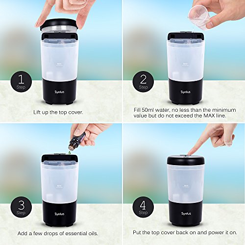 Syntus Car Diffuser, USB Essential Oil Diffuser Mini Portable