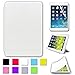 BESDATA Ultra Thin Magnetic Smart Cover for Apple iPad Mini 1st Generation [Wake/Sleep Function] Translucent Back Case + Screen Protector + Cleaning Cloth + Stylus (White)