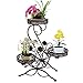 AISHN 3-Tiered Scroll Classic Plant Stand Decorative Metal Garden Patio Standing Plant Flower Pot Rack Display Shelf Holds 3-Flower Pot with Modern