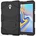 Angelan Samsung Galaxy Tab A 10.5 2018 Case, Heavy Duty Three Layer Ultra Hybrid Silicone+Hard PC Bumper Full-Body Protective Case Cover with Kickstand for Galaxy Tab A 10.5 Inch SM-T590/T595,Black
