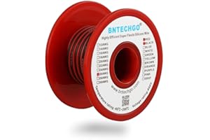 BNTECHGO 26 Gauge Silicone Wire Spool Red and Black Each 50ft 2 Separate Wires Flexible 26 AWG Stranded Tinned Copper Wire