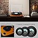 Record Player Vintage Vinyl Record Turntable Player with BT,LP 3-Speed Belt-Drive,RCA Output,3.5mm Aux Input,Headphone Jackthumb 4