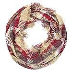 by you Infinity Scarf for Women Plaid & Tartan Winter Lightweight Circle Double Loop Cowl Scarf