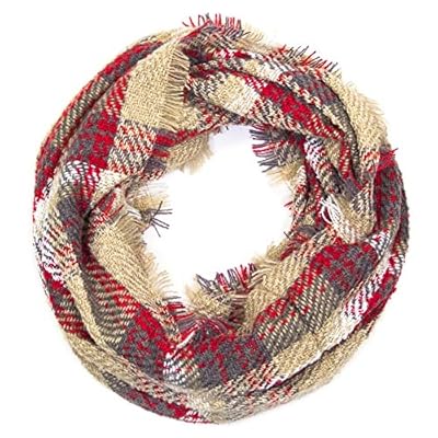 by you Infinity Scarf for Women Plaid & Tartan Winter Lightweight Circle Double Loop Cowl Scarf by you Infinity Scarf for Women Plaid & Tartan Winter Lightweight Circle Double Loop Cowl Scarf