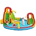 Costzon Inflatable Bounce House, 7 in 1 Mighty Pool Slide, Kids Bouncer w/Climbing Wall, Basketball Rim, Splash Pool, Water Cannon, Including Oxford Carry Bag, Repairing Kit, Stakes (Without Blower) primary