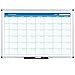 VIZ-PRO Magnetic Dry Erase Monthly Planner, 36 X 24 Inches, Silver Aluminium Frame