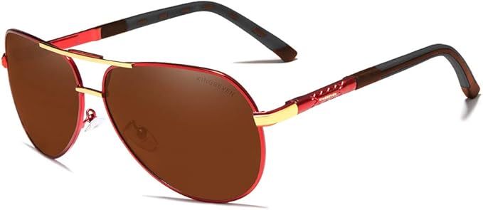 Amazon Kingsevenブランド メンズ 偏光サングラス 超軽量 ファッション Us サイズ M カラー ブラウン サングラス 通販