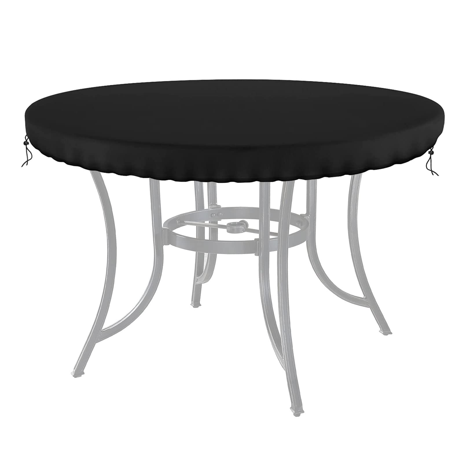 Garden Round Table Cover, Patio Table Top Cover, Waterproof Windproof Anti-UV 420D Oxford Fabric Table Top Covers for Outdoor Garden Furnitures (114*10cm)