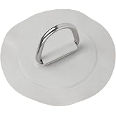 D-Ring Pad/Patch Stainless Steel Inflatable Boat D Rings Patch 6in for Inflatable Boat Raft Dinghy Kayak Canoe Surfboard NO Glue Included