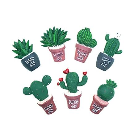 Cactus resina imanes para nevera pintado a mano 7 imanes de nevera ...