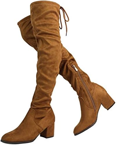 tan over the knee boots uk