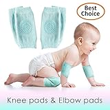 Set of 2 Baby Knee and Elbow Pads for Crawling Toddlers, Girls, Boys | Infant Pads for Baby Crawling | Unisex Anti-Slip Protective Knee Pads Cushion for Kids | Safety Leg Warm Accessories