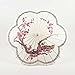 Quasimoon PaperLanternStore.com 32 Inch Cherry Blossom/Sakura w/Black Ring Paper Parasol Umbrella, Scallop Shaped with Elegant Handle