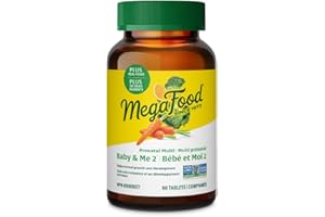 MegaFood| Baby & Me 2| Prenatal Vitamins for Women| Multivitamins for Women | Optimal Iron, Folate, B12, B6, Vitamin D, Choli