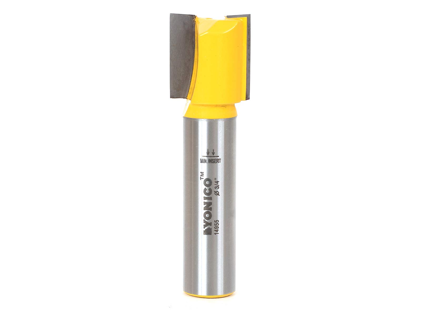 Yonico 14955 - Straight Router Bit, Cutting Diameter: 3/4", Cutting Height: 3/4" - 1/2" Shank