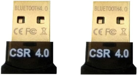 [2-Pack] USB Bluetooth transmitter CSR 4.0 USB Bluetooth Adapter Wireless Dongle for PC with Windows 10 8 7 Vista XP 32/64 and etc.