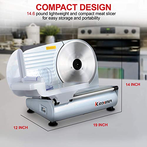 Kitchener Meat Slicer for Deli Cuts, Bread, & Cheese, Electric, 9" in