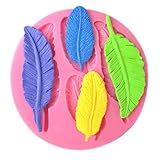 Allforhome(TM) Four Pieces Leaf Shape Silicone 3d Mold Cookware Dining Bar Non-stick Cake Decorating Cupcake Fondant Mould Tools